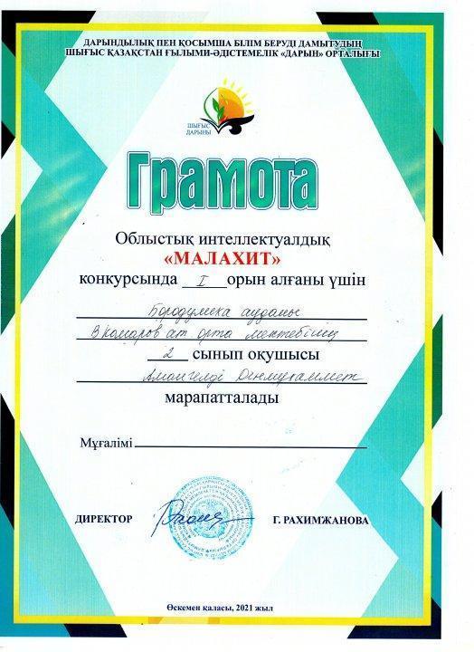 Итоги областной интеллектуальной олимпиады "Малахит"